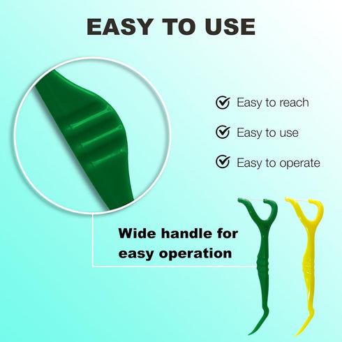 Molar Floss Stick, Convenient for Cleaning Back Teeth, Floss Sticks, Flosser Picks, Suitable for Gifting Elders or