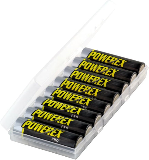 Powerex PRO High Capacity Rechargeable AA NiMH Batteries, 1.2V, 2700mAh, 8-Pack