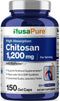 NusaPure Chitosan 1200mg - 150 Caps, Non-GMO & Soyfree with Bioperine