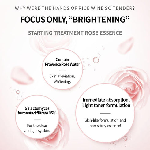 SECRETKEY Starting Treatment Essence Rose Edition, Nourishment & Hydration for Sensitive Skin, 5.07 fl. oz.