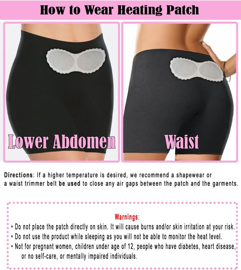 Portable Heating Pad for Menstrual Cramps, Adhesive Heat Patches for Period Pain Relief, 3 Patches in 1 Pack