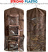 ProPik Hanging Double Sided Wrapping Paper Storage Organizer with Multiple Pockets, 40"X17" Clear PVC Bag (Brown)