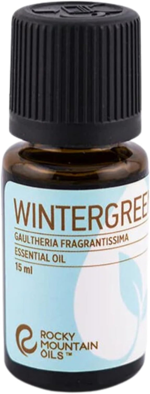 Rocky Mountain Oils Wintergreen Essential Oil 15 ml - Pure and Natural for Aromatherapy and Diffuser Use.