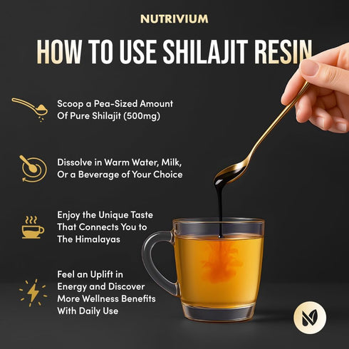 NUTRIVIUM 75% 85+ Immunity 50g Himalayan Shilajit Resin - Fulvic Acid | Natural Energy, Stamina & Vitality Booster |