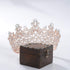 S SNUOY Rose Gold Crowns for Women - Full Round Crystal Queen Tiaras & Pageant Party Costume Headbands