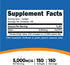 Nutricost Biotin (5,000mcg) in Coconut Oil 150 Softgels - Vitamin B7 - Gluten Free, Non-GMO