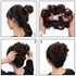 MORICA Messy Hair Bun Hair Scrunchies Extension - Curly Wavy Synthetic Chignon Hairpieces for Women (33# Dark Auburn)