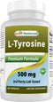 Best Naturals L-Tyrosine 500 Mg - 180 Capsules for Mental Alertness, Energy, Focus & Healthy Glandular Function