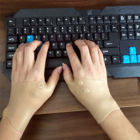Thumb Wrist Support Brace (2 Pcs), Elastic Gel Arthritis Fingerless Glove for Pain Relief