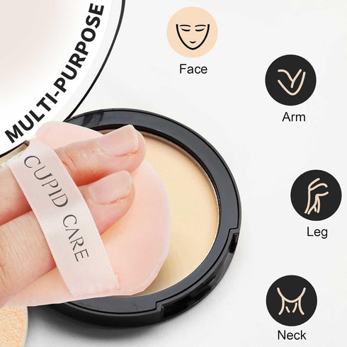6 Pcs Triangle Powder Puff with 2 Travel Cases, Setting Powder Puffs for Face and Foundation, Skin-Friendly Beauty Tools