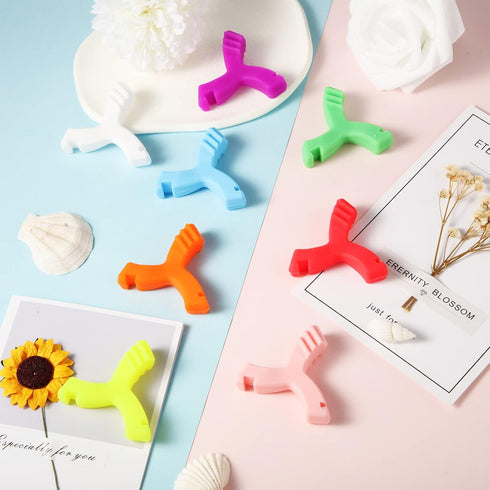 8 Pcs Y Shaped Aligner Colorful Tray Seaters for Invisible or Metal Braces, 8 Colors and Scents