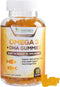 Omega 3 Fish Oil Gummies - 120 Gummies, Heart Healthy Supplement with DHA & EPA for Joint & Brain Support