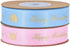 Happy Birthday Ribbon 2 Rolls, 1.5cm Satin Gift Wrap Ribbons for Bouquet, DIY Flower Birthday Wrapping, Party Supplies
