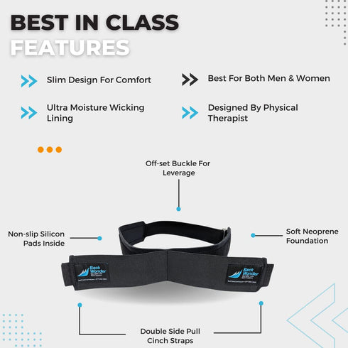 SI Belt, Enhanced Comfort Sacroiliac Joint Support for Men & Women, Ideal for Sciatica & Lower Back Pain Relief, Large