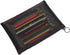 patu Zipper Mesh Bags, Size L/A5, 5 Pieces, Black Beauty Makeup Cosmetic Organizer, Travel Toiletry Kit