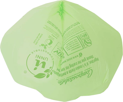 UNNI Compostable Liner Bags, 2.6 Gallon, 200 Count, Extra Thick 0.71 Mil, Small Kitchen Food Scrap Waste Bags