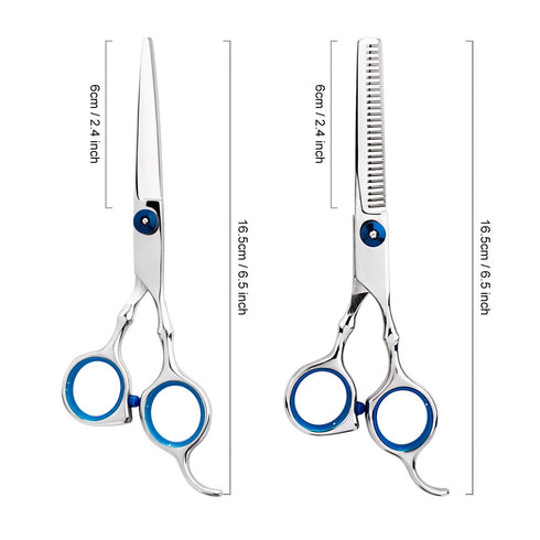Professional Home Hair Cutting Kit - Haircutting Scissors, Thinning Shears Kit with Comb and Case for Men & Women