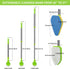 WVIOUOPU 35'' 1 3 Scrub Cleaning Brush with Long Handle - Extendable Floor Scrubber with Stiff Bristles & Sponge Brush