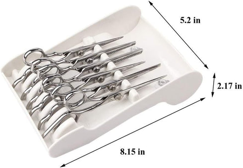 Professional Salon Scissors Holder Racks - Organizer Storage Tray for 6 Scissors, Black