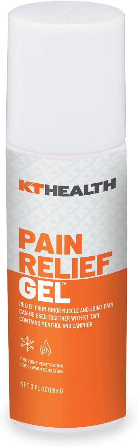 KT Tape Health Pain Relief Gel, Time-Released Topical Relief for Back Pain, Sciatica, Arthritis, 3.0 oz Roll-On