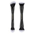 LORYP Black Makeup Brushes - 2Pcs Duo End Foundation and Blush & Highlighter Brush Set