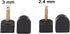 24 Pairs High Heel Tips Shoes Replacement Tap Caps, 6 Sizes, U-Shape, Black, 8/9/10/11/12/12.5mm