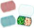 Sibba 2 PCS Pill Organizer Box Case - Waterproof Travel Medicines Container, Cute Fish Oil Holder, Mini Pillbox