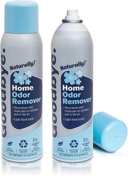 Goodbye Naturally Home Odor Remover, Odor Neutralizer Spray, 14 oz Continuous Spray Cans