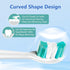 Replacement Toothbrush Heads for AquaSonic Black Series Vibe Series, Curved Design with Nylon Bristle (White)