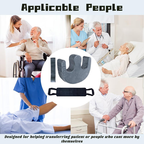 MissSoul Set Bedridden Patient Turning Device with Fixing Strap and Transfer Nursing Sling Lift Belt Multifunctional