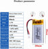 3.7V 902040 900mAh Lithium Polymer ion Battery Rechargeable Polymer Battery Pack with JST 2.0mm Connector