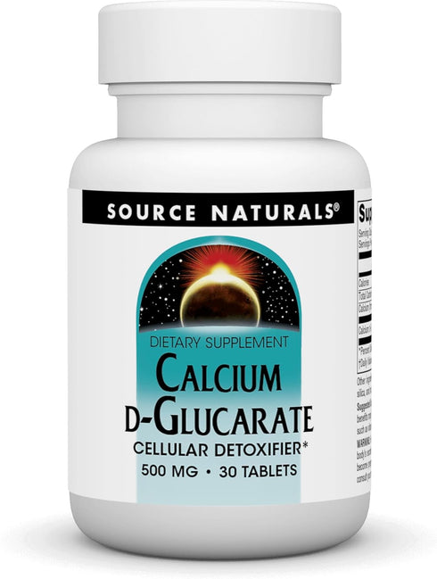 Source Naturals Calcium D-Glucarate, 500mg Cellular Detoxifier, 60 Tablets