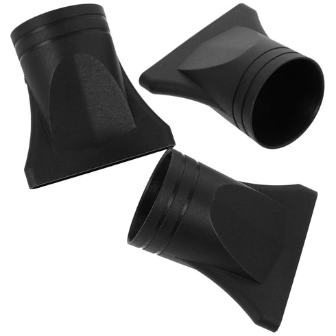 Ipetboom 3pcs Black Professional Plastic Hair Dryer Nozzle - Universal Replacement Attachment for Blower