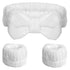 WSYUB Spa Headband and Wristband Set, Face Wash Headband, Makeup Skincare Wrist Bands for Washing Face, White