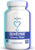 Iron Repair Simply Natural Iron Supplement - Best Absorption for Women, Men, Teens & Pregnancy - 90 Gelatin Capsules