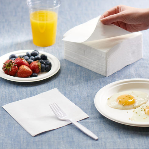 Pantry Value Disposable Absorbent Paper Napkins (500 Count, 6x6 Inch folded) - Everyday use, Events, Parties