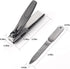 Nail Clippers 2Pcs with Nail File, 360° Rotating Head, Stainless Steel Sharp Pedicure Clippers