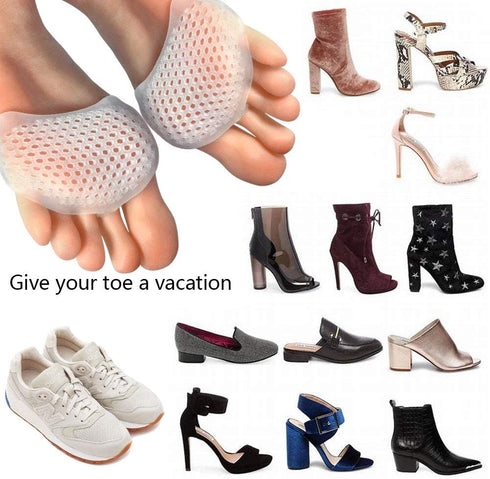 Toe Pads Ball of Toe Cushions - Metatarsal Pads for Morton's Neuroma, Callus, Bunion Forefoot Pain Relief for Women