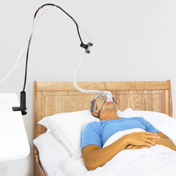 Vive CPAP Hose Holder for Bed - Adjustable Clamp Stand for CPAP Tubing, Prevents Tube Leakage and Tangle