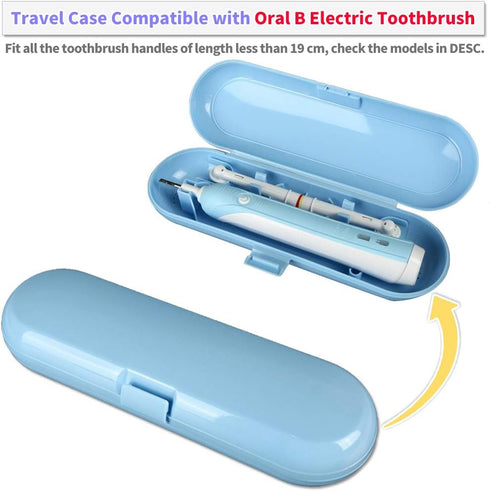 Electric Toothbrush Travel Case for Oral-B, 4 Pcs Toothbrush Head Covers Compatible with Oral B Electric Heads