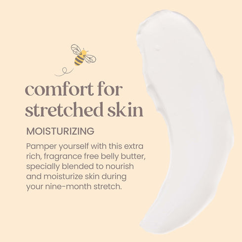 Burt's Bees Mama Belly Butter, Stretch Mark Cream for Pregnancy, Prenatal & Postnatal Tummy Skin Care, 6.5 Oz Tub