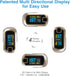 mibest OLED Finger Pulse Oximeter, O2 Meter in Dual Color White/Luxury Gold