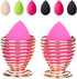 LanMa Beauty Sponge Blender Holder, (2 Pack Rose Gold) Makeup Sponge Drying Stand Storage Egg Powder Puff Display Stand