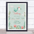 The Card Zoo New Baby Birth Details Christening Nursery Stork Light Skin Baby Gift Print