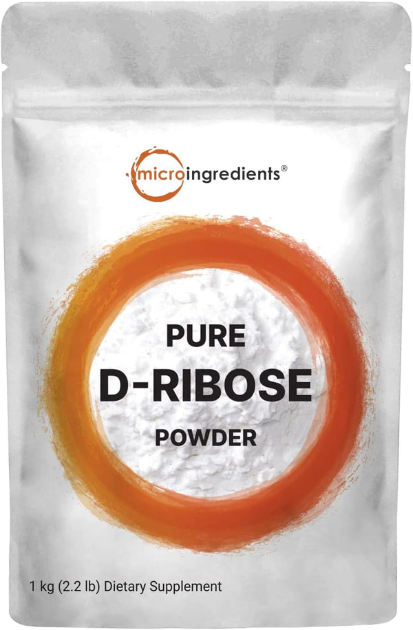 Pure D Ribose Powder - 1 KG (2.2 Pound & 200 Servings) - Hair Support Supplement, Natural Simple Sugar