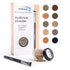 Natural Eyebrow Powder Kit, Mica Brow Makeup with Professional Angled Brush, 10 Natural Shades
