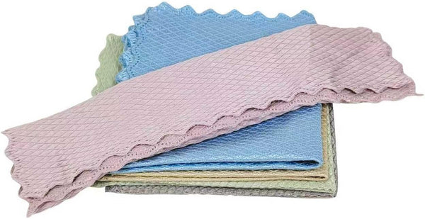 ZHJISHGUO 5 Pcs Extra Soft Microfiber Cleaning Cloths High-Absorbency, Quick-Drying, and Non-Scratch for