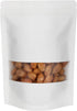 Blisstime 50 Pieces Resealable Bags for Small Business - White Kraft Paper Stand Up Pouches
