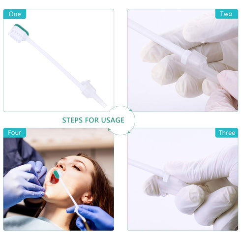 Oral Care Single Use Suction Swab Toothbrush, 20pcs for Convenient Dental Hygiene