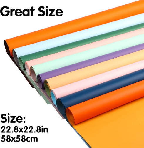 FOIMAS 20 Sheets Flower Wrapping Paper, Double-sided Waterproof Florist Bouquet Wrapping Paper Craft Supply